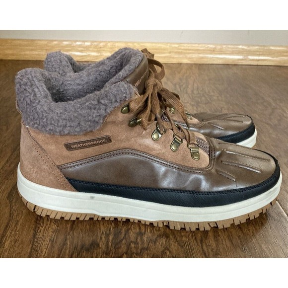 Weatherproof Landon Men\'s Winter Faux Fur Sneakerboots BROWN Size 10 main image 11